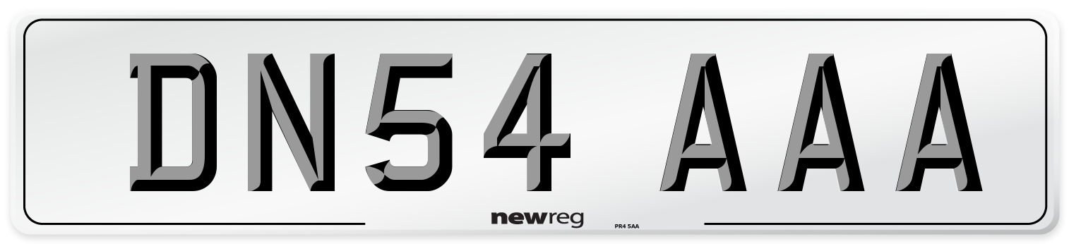 DN54 AAA Number Plate from New Reg